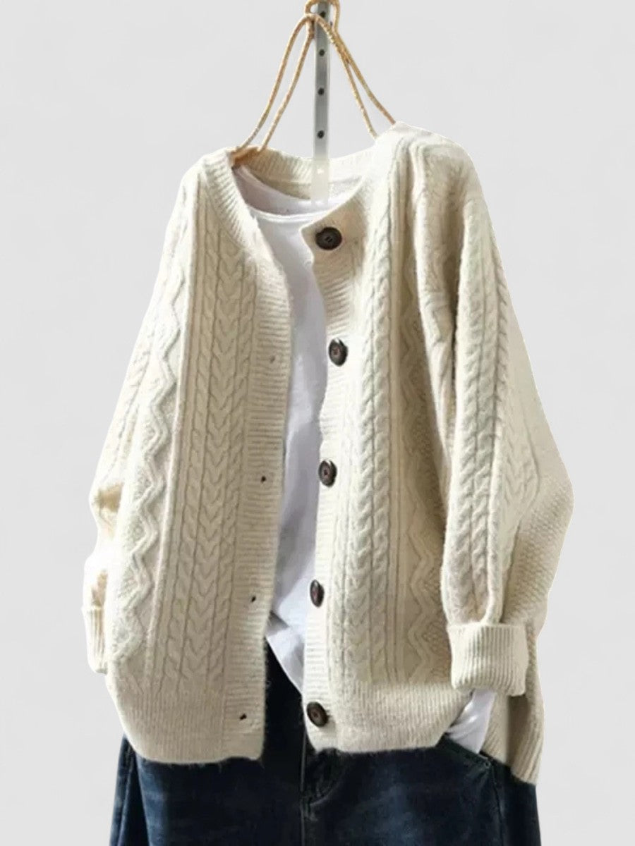 Lorença - Fonott Kötött Kardigán