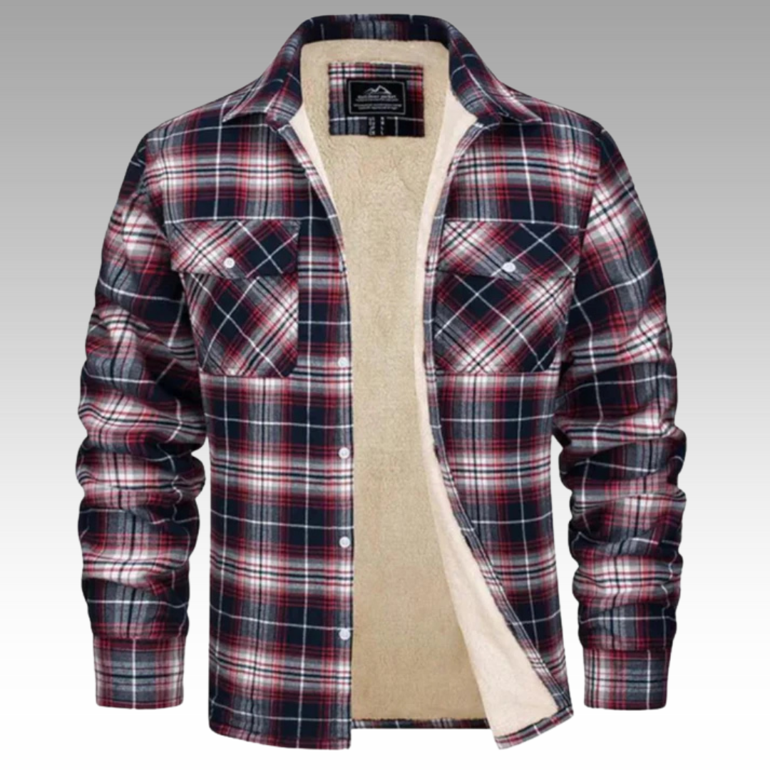 Tiago - Trucker Fleece Kabát Csíkos