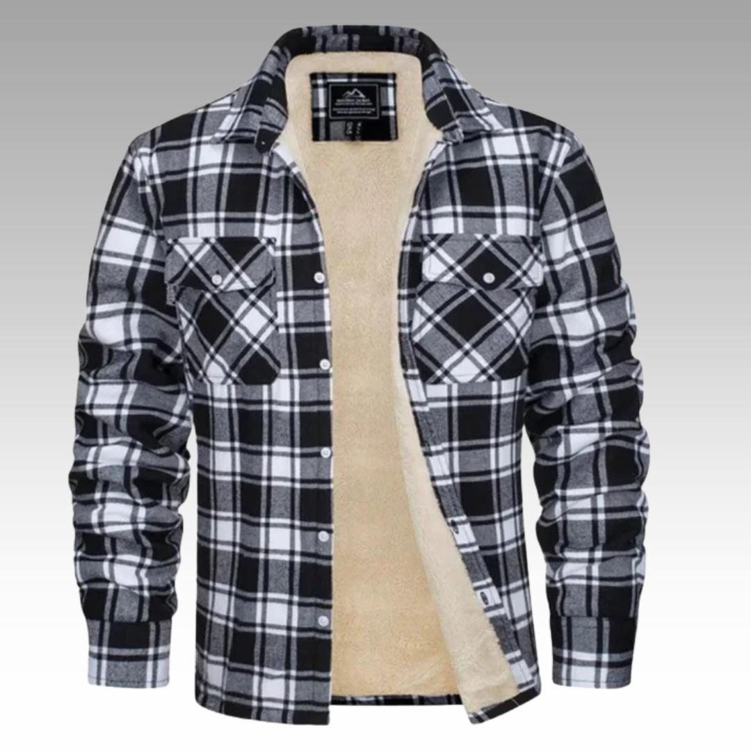 Tiago - Trucker Fleece Kabát Csíkos