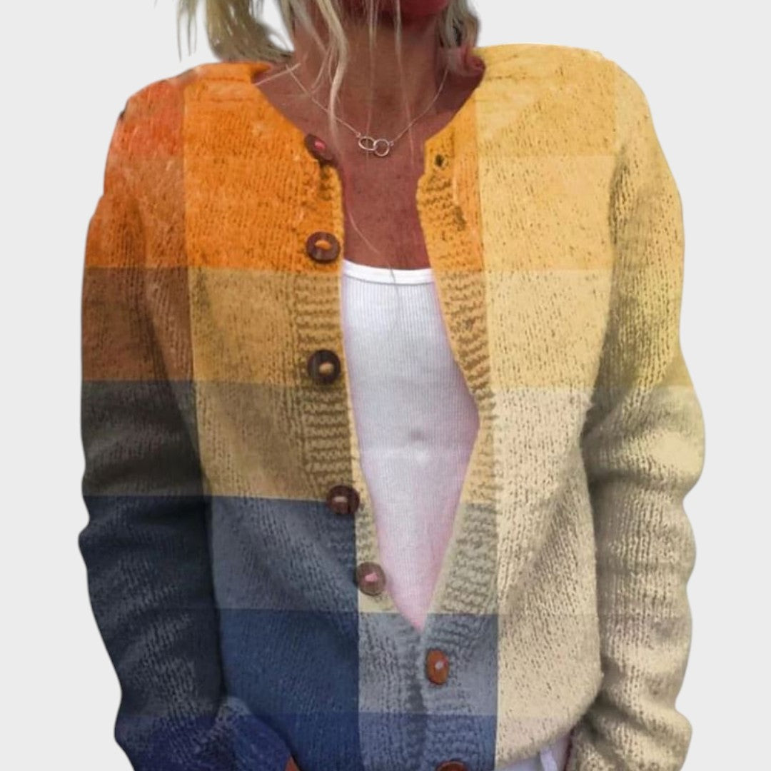 Beatriz - Őszi Virágmintás Kardigán