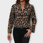 Catarina - Leopárd mintás casual blúz