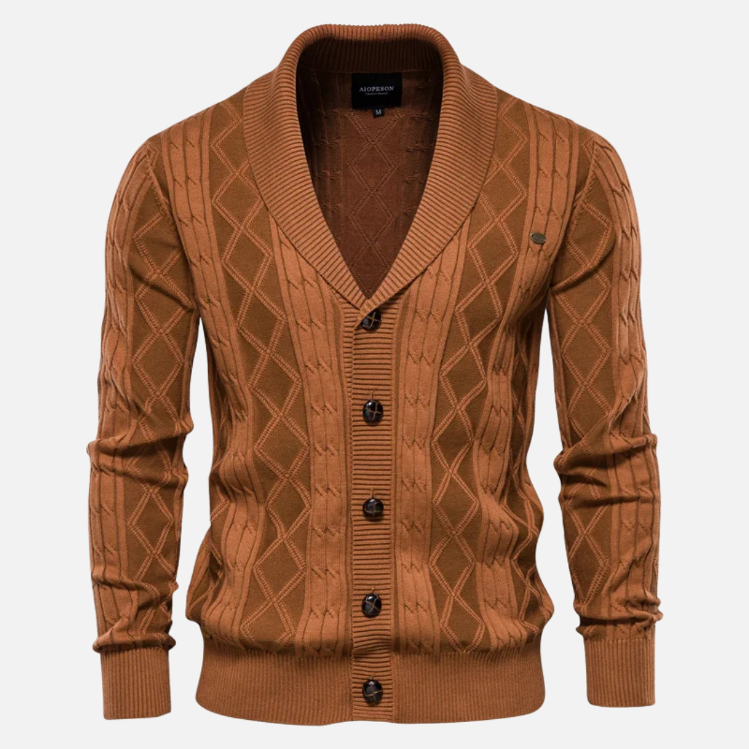 Francisco - Argyle Cardigan Puha Keverék