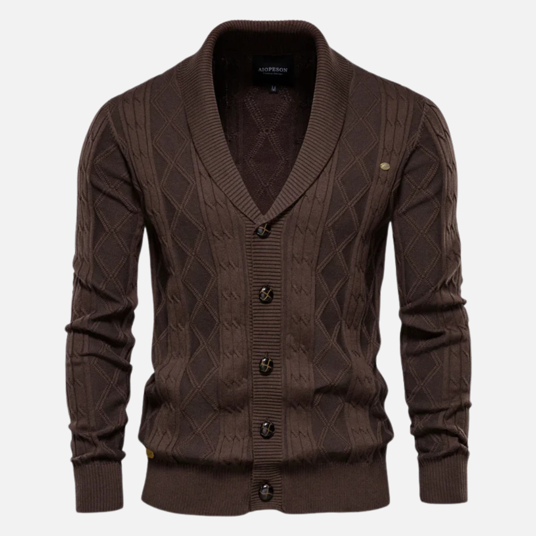 Francisco - Argyle Cardigan Puha Keverék
