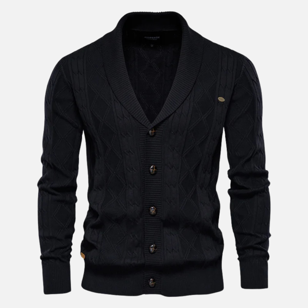 Francisco - Argyle Cardigan Puha Keverék