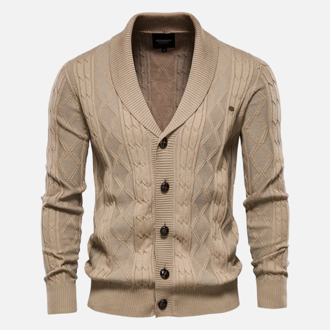 Francisco - Argyle Cardigan Puha Keverék
