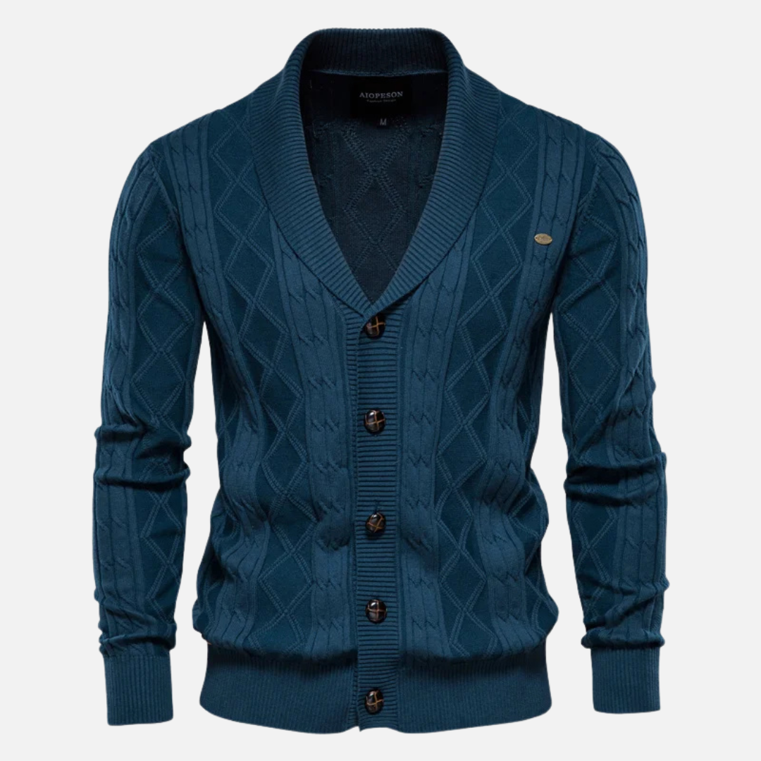 Francisco - Argyle Cardigan Puha Keverék