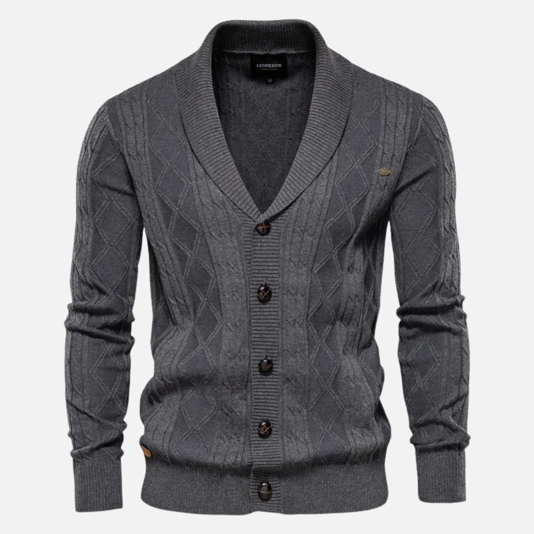 Francisco - Argyle Cardigan Puha Keverék