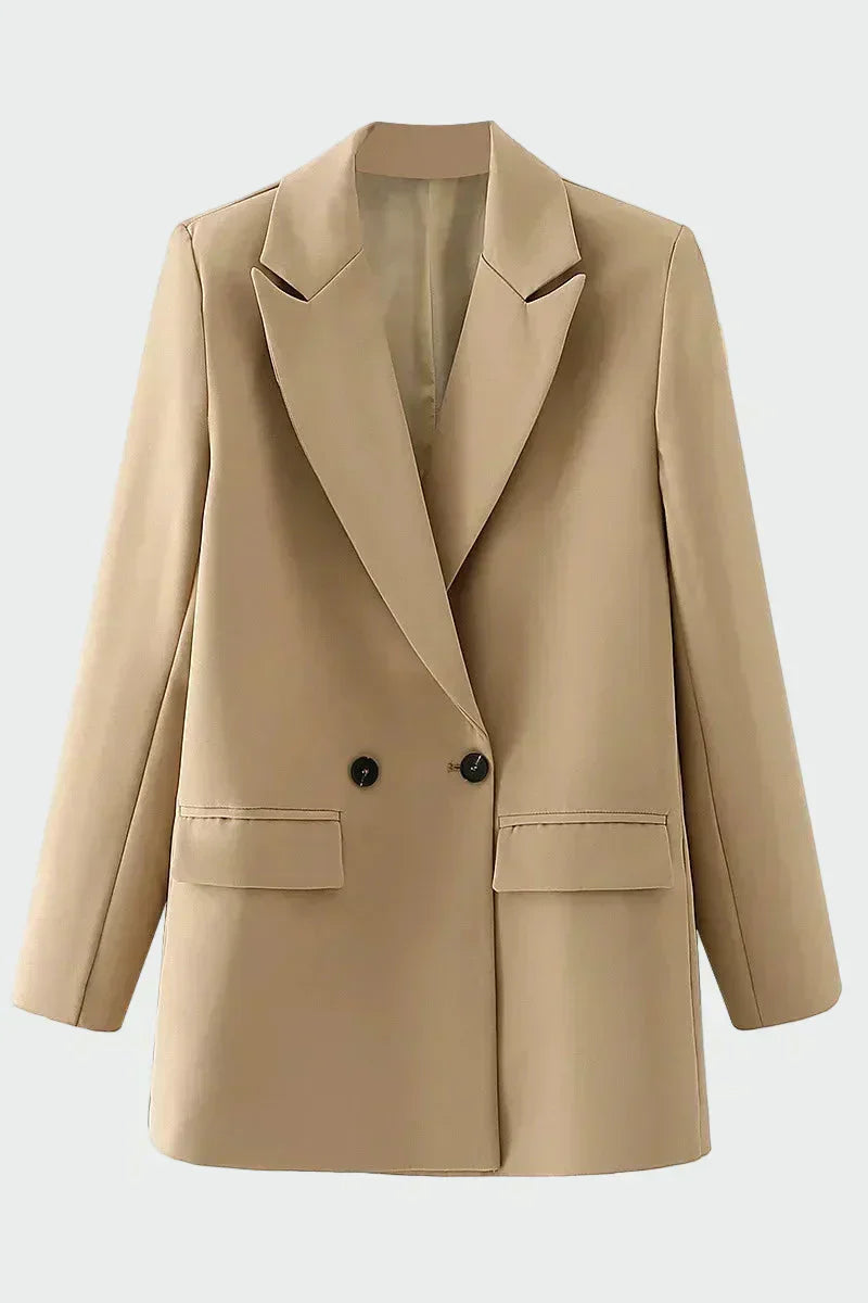 Oversized Kabát Modern Vonallal