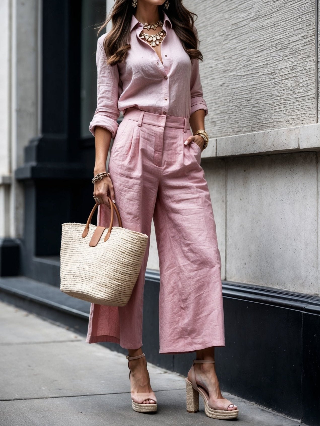 Isadora - Look Casual Chic Rózsaszín