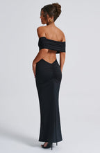 Tindra | Elegáns hosszú Bardot ruha