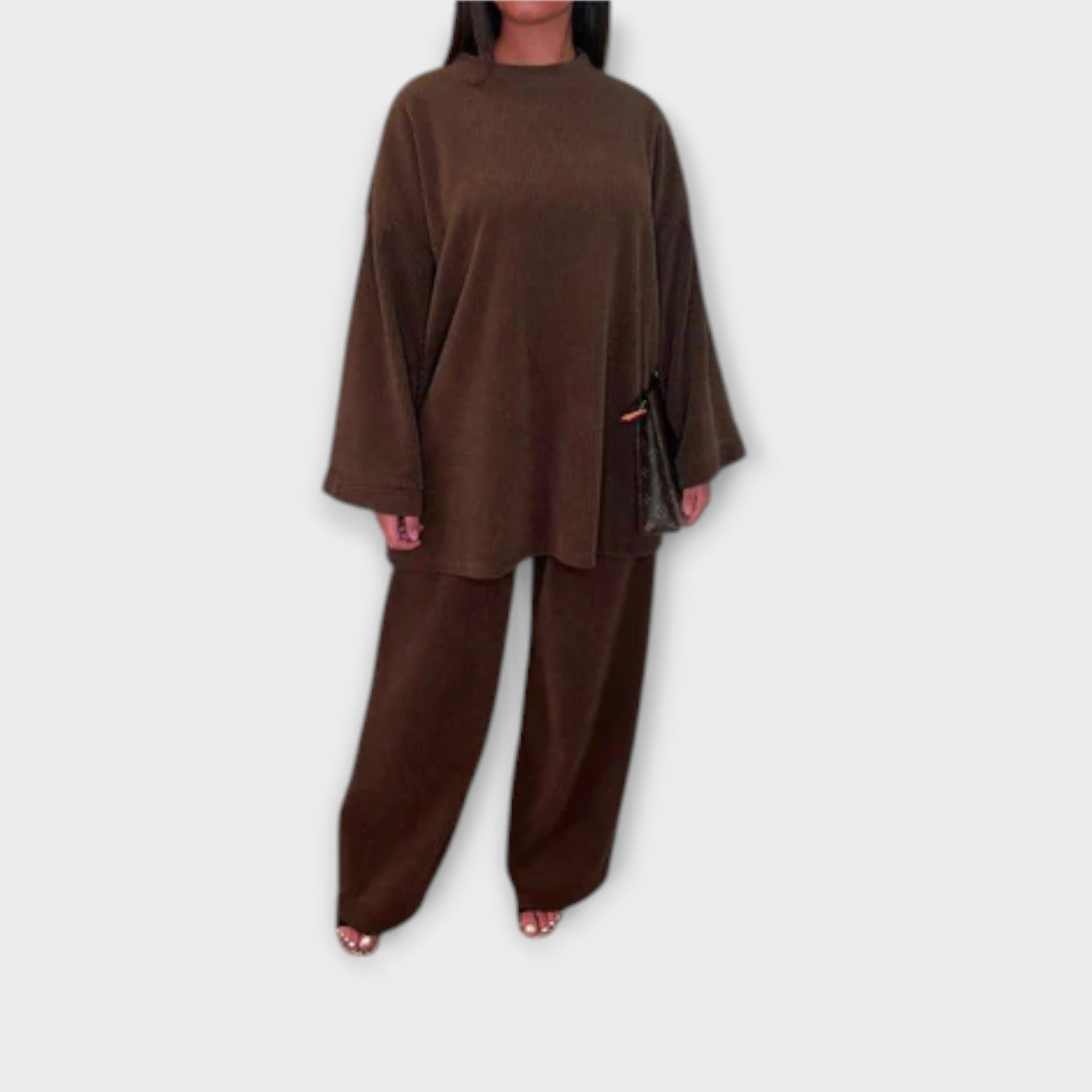 Ingrid - Plus Size Acanalado Szett