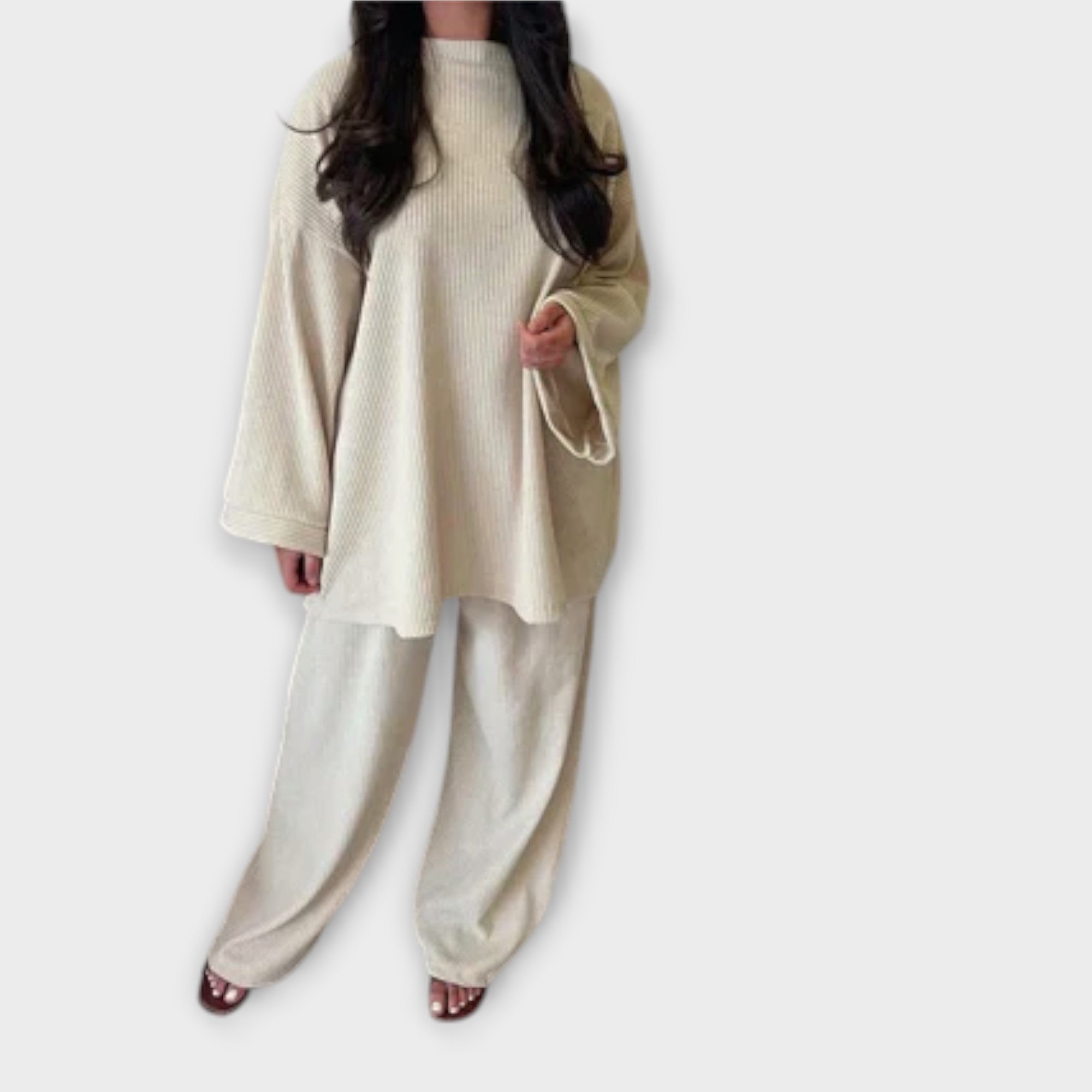 Ingrid - Plus Size Acanalado Szett
