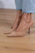 Marlena - Nude színű slingback magassarkú